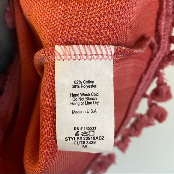 Anthropologie Tank w/ Tassel Hem - Picture 6 of 6